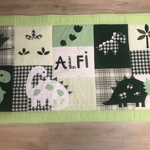 Patchwork falvédő dinókkal - otthon & életmód - lakástextil - ágytakaró - Meska.hu