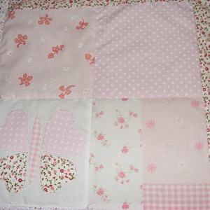 Patchwork takaró pasztell rózsaszín - otthon & életmód - lakástextil - ágytakaró - Meska.hu