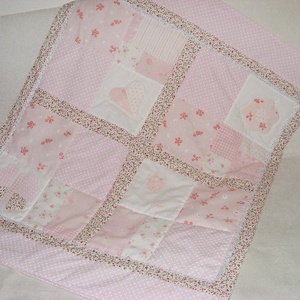 Patchwork takaró pasztell rózsaszín - otthon & életmód - lakástextil - ágytakaró - Meska.hu