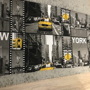 Nagyvárosok falvédő New York - otthon & életmód - babaszoba, gyerekszoba - falvédő gyerekszobába - Meska.hu