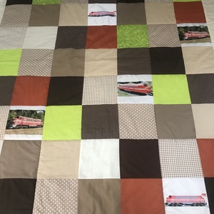 patchwork takaró, falvédő vonat  betéttel - Meska.hu