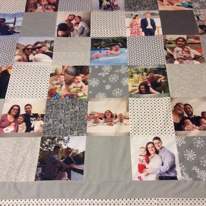 Fényképes hópehely patchwork  takaró  - otthon & életmód - lakástextil - ágytakaró - Meska.hu