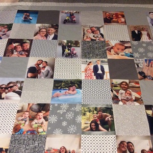 Fényképes hópehely patchwork  takaró  - otthon & életmód - lakástextil - ágytakaró - Meska.hu