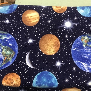 patchwork takaró, falvédő kék bolygók - otthon & életmód - lakástextil - ágytakaró - Meska.hu
