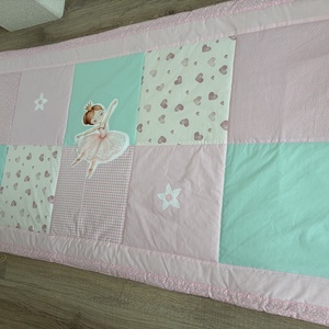 patchwork takaró, balerina diszítéssel  - Meska.hu