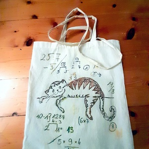 Lehet rá számítani- két oldalú vászon táska  - táska & tok - bevásárlás & shopper táska - shopper, textiltáska, szatyor - Meska.hu