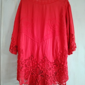 Forró nyár- tűz piros ruha - ruha & divat - női ruha - tunika - Meska.hu