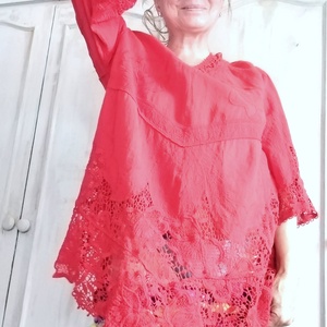 Forró nyár- tűz piros ruha - ruha & divat - női ruha - tunika - Meska.hu