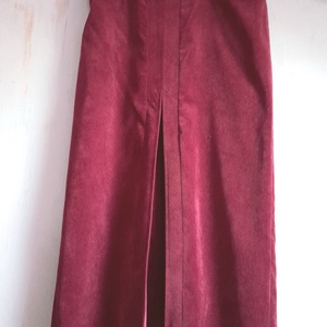 Bordó, bársony szoknya  - ruha & divat - női ruha - szoknya - Meska.hu