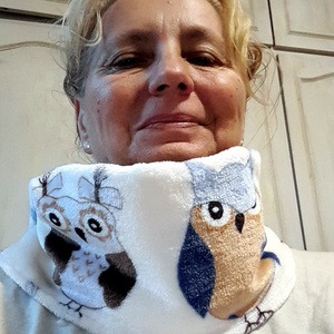 Hosszú éjszaka-baglyos sál  - ruha & divat - sál, sapka, kendő - sál - Meska.hu