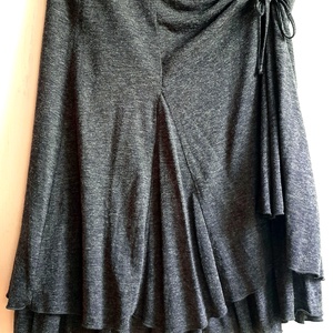 Ráncolt, szürke szoknya  - ruha & divat - női ruha - szoknya - Meska.hu