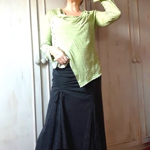 Ráncolt, szürke szoknya  - Meska.hu