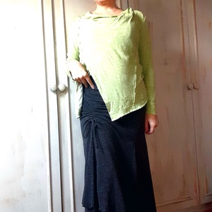 Ráncolt, szürke szoknya  - ruha & divat - női ruha - szoknya - Meska.hu