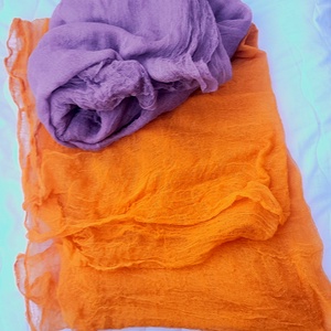 Szilva vagy barack ?/ géz sál  - ruha & divat - sál, sapka, kendő - sál - Meska.hu