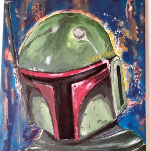 Star Wars -Boba Fett - művészet - festmény - akril - Meska.hu