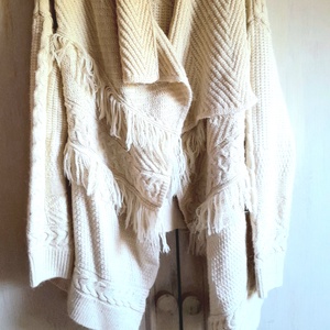 Fehér tűz- kötött kardigán  - ruha & divat - női ruha - kardigánok - Meska.hu