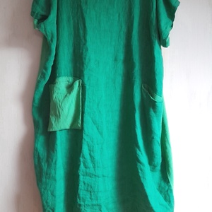 Még zöld a fű! / vászon ruha - ruha & divat - női ruha - tunika - Meska.hu