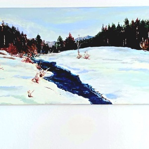 December- festmény  - művészet - festmény - akril - Meska.hu