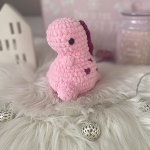 pink dínó, Játék & Sport, Plüssállat & Játékfigura, Más figura, Horgolás, Varrás, MESKA