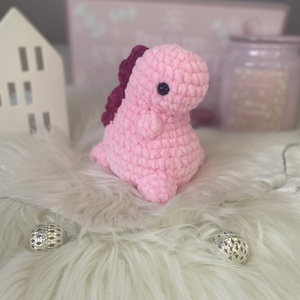 pink dínó - játék & sport - plüssállat & játékfigura - más figura - Meska.hu