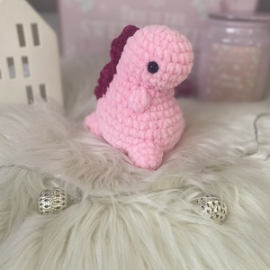 pink dínó - játék & sport - plüssállat & játékfigura - más figura - Meska.hu