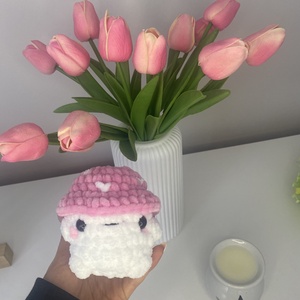 Horgolt pink gomba  - játék & sport - plüssállat & játékfigura - más figura - Meska.hu