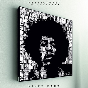 kép: Jimi Hendrix: Machine Gun [Tipográfia], Otthon & Életmód, Dekoráció, Táblakép, Kép & Falikép, Fotó, grafika, rajz, illusztráció, Mindenmás, MESKA