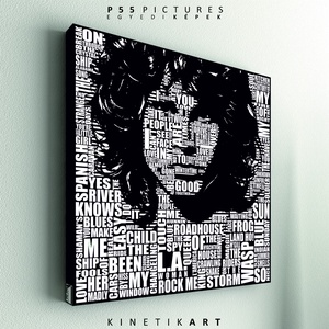 kép: Jim Morrison: Tipográfia, Otthon & Életmód, Dekoráció, Táblakép, Kép & Falikép, Fotó, grafika, rajz, illusztráció, Mindenmás, MESKA