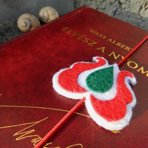 Nemzetiszín tulipános könyvjelző - Meska.hu