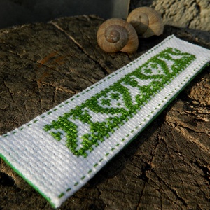 Madaras szíves hímzett könyvjelző -  - Meska.hu