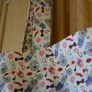 Biciklis, baglyos bevásárló szatyor -  - Meska.hu