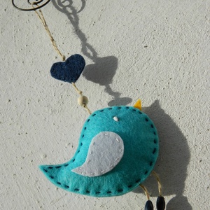 Tavaszváró kék madárkás lógó -  - Meska.hu