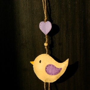 Szívecskés madaras lógó -  - Meska.hu
