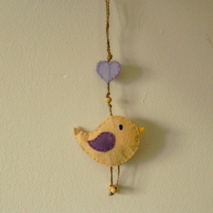 Szívecskés madaras lógó -  - Meska.hu