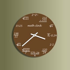 Matematika falióra - otthon & életmód - dekoráció - fali és függő dekoráció - falióra & óra - Meska.hu