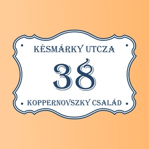 Házszámtábla - családi névvel, Otthon & Életmód, Ház & Kert, Házszám, Festett tárgyak, Fotó, grafika, rajz, illusztráció, MESKA