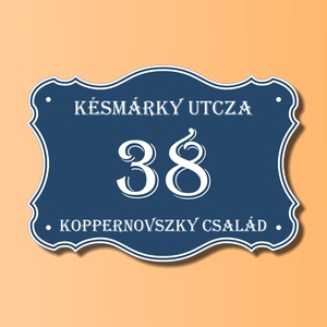 Házszámtábla - családi névvel - otthon & életmód - ház & kert - házszám - Meska.hu
