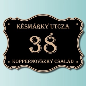 Házszámtábla - családi névvel - otthon & életmód - ház & kert - házszám - Meska.hu