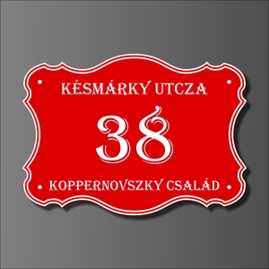 Házszámtábla - családi névvel - otthon & életmód - ház & kert - házszám - Meska.hu