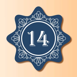 Díszes házszámtábla, Otthon & Életmód, Ház & Kert, Házszám, Famegmunkálás, Fotó, grafika, rajz, illusztráció, MESKA