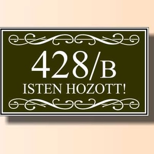 Isten hozott tábla - téglalap - otthon & életmód - ház & kert - házszám - Meska.hu