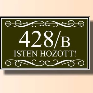 Isten hozott tábla - téglalap - otthon & lakás - ház & kert - házszám - Meska.hu