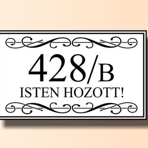 Isten hozott tábla - téglalap - otthon & életmód - ház & kert - házszám - Meska.hu