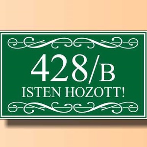 Isten hozott tábla - téglalap - otthon & életmód - ház & kert - házszám - Meska.hu