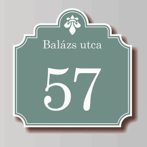 Díszes házszámtábla- négyzet alakú - otthon & életmód - ház & kert - házszám - Meska.hu
