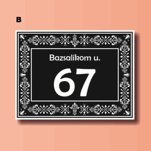 házszámtábla - díszes, téglalap - otthon & életmód - ház & kert - házszám - Meska.hu