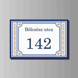 Házszámtábla - díszes, téglalap alakú, Otthon & Életmód, Ház & Kert, Házszám, Fotó, grafika, rajz, illusztráció, Mindenmás, MESKA