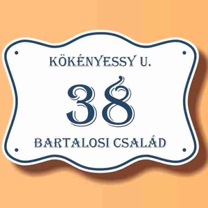 Házszámtábla - díszes, körbeíves - otthon & életmód - ház & kert - házszám - Meska.hu