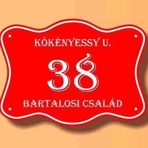 Házszámtábla - díszes, körbeíves - otthon & életmód - ház & kert - házszám - Meska.hu