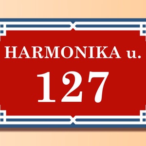 Házszámtába - utcatábla, téglalap, Otthon & Életmód, Ház & Kert, Házszám, Fotó, grafika, rajz, illusztráció, Mindenmás, MESKA